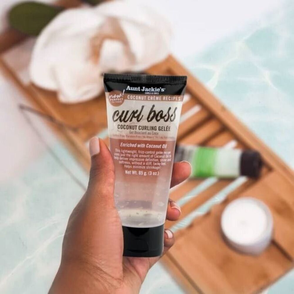 NEW Aunt Jackie's Curl Boss Coconut Curling Gelee 3 oz (85 g) Hair Gel Curls USA